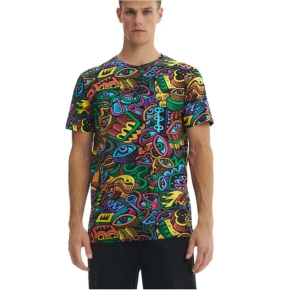 M768) Cropp Men's Multicolor Pop Art Graphic Print Short Sleeve Tee XL - Picture 1 of 10